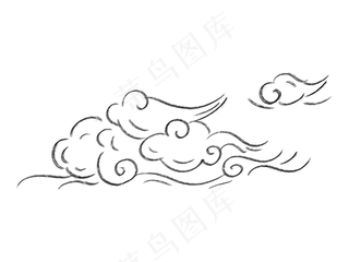 水墨云笔刷云祥云笔墨云毛笔