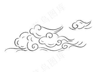 水墨云笔刷云祥云笔墨云毛笔