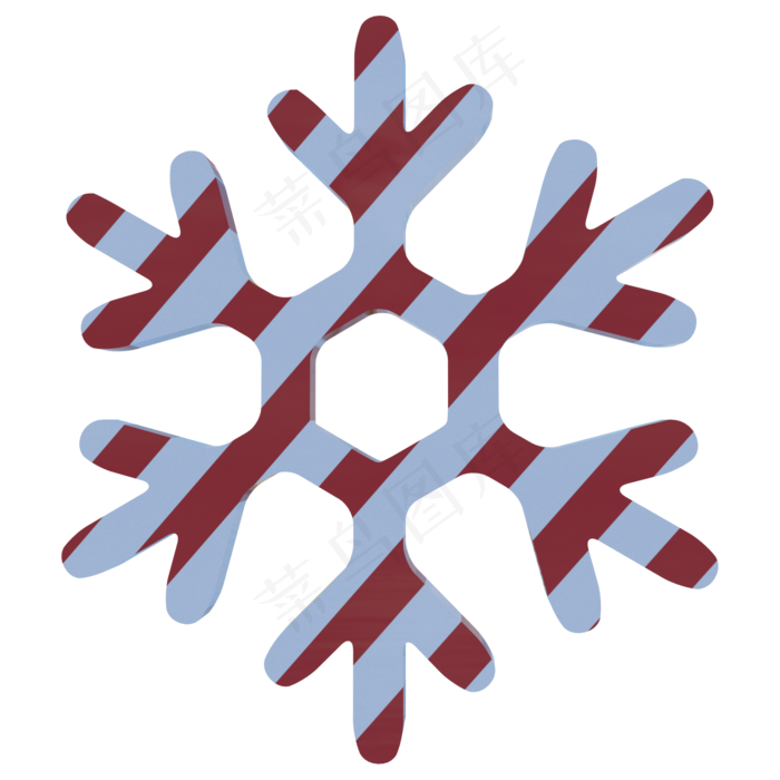 红白雪花,免抠元素(2000X2000(DPI:300))psd模版下载