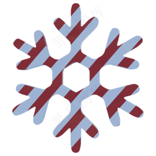 红白雪花,免抠元素