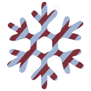 红白雪花,免抠元素