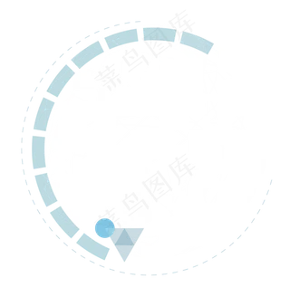 蓝色地球科技线条科技风边框,免抠元素