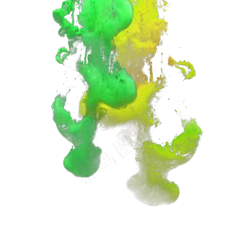 水溶荧光黄荧光绿液体颜料烟雾,免抠元素