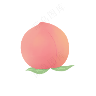 可爱卡通粉色蟠桃