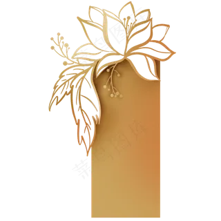 中国风花卉书签