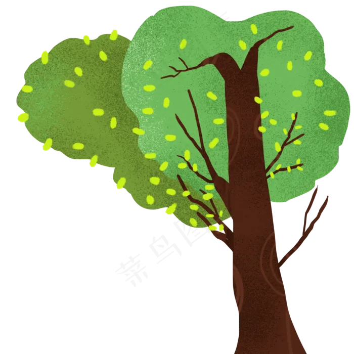 卡通树木免扣素材(2000X2000(DPI:300))psd模版下载