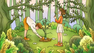 温暖的春天去植树