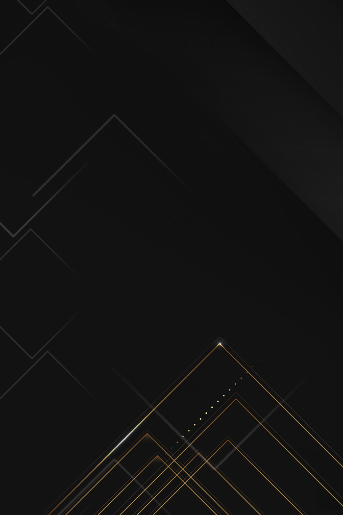 简约金色线条商务招聘黑色质感背景