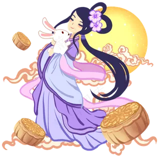 嫦娥抱玉兔,免抠元素