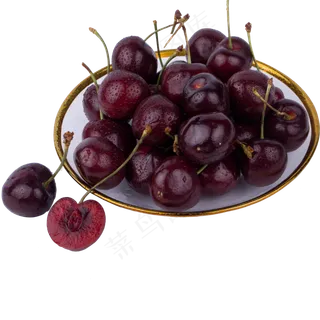 新鲜的车厘子水果食材,免抠元素
