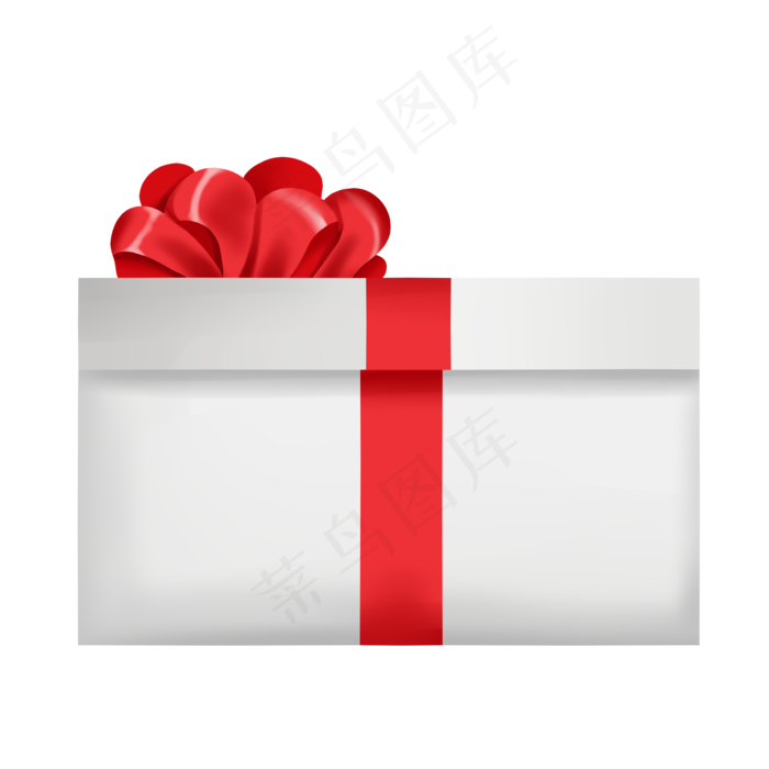 白色礼物盒装饰,免抠元素