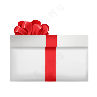 白色礼物盒装饰,免抠元素