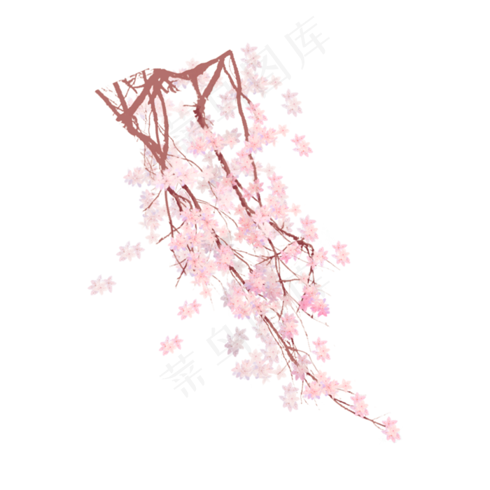 春天粉色花朵(2000X2000(DPI:300))psd模版下载