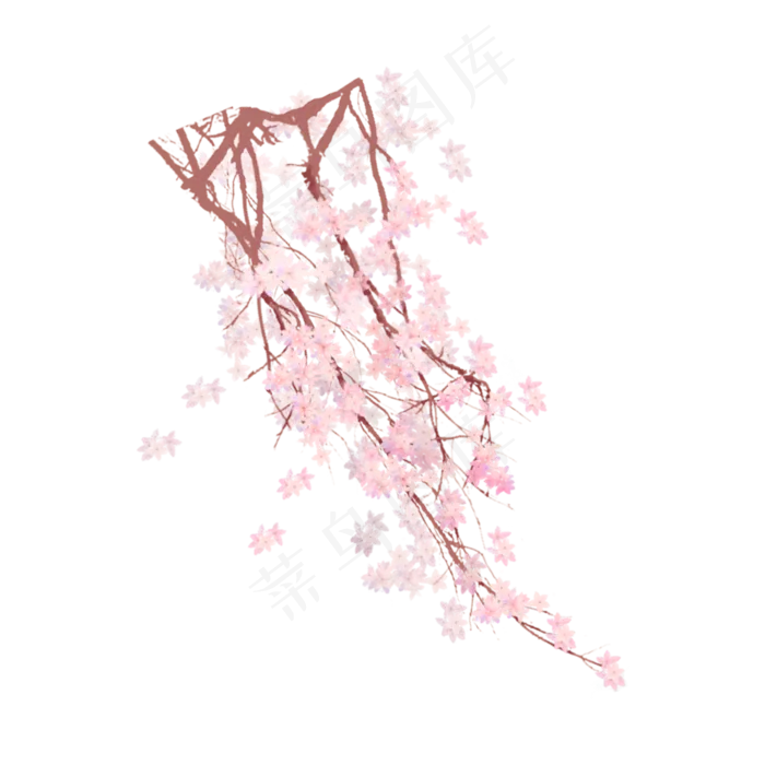 春天粉色花朵(2000X2000(DPI:300))psd模版下载