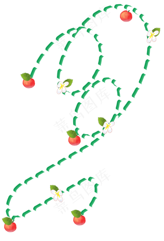 小清新装饰立体线条元素