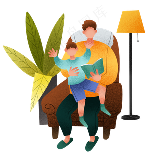 父亲给孩子讲故事