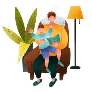 父亲给孩子讲故事