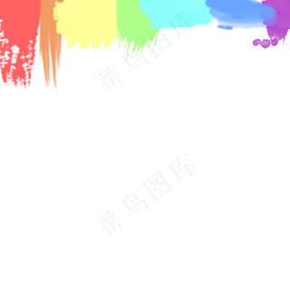 手给彩虹水彩色块