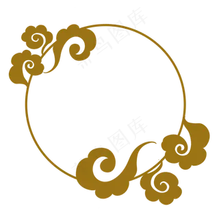 中国风金边祥云下载,免抠元素