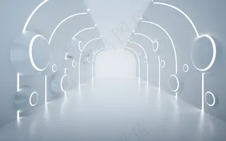 c4d发光线条空间