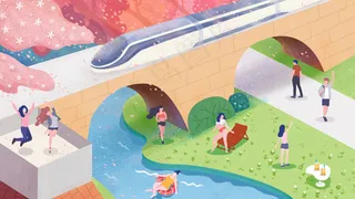 春日樱花节公园游玩