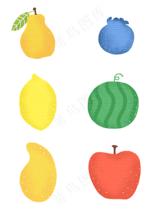 手绘可爱简约水果装饰印刷图案素