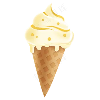 大暑蛋筒冰淇淋芒果味冷饮PNG