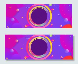 天猫618年中大促彩色圈圈banner