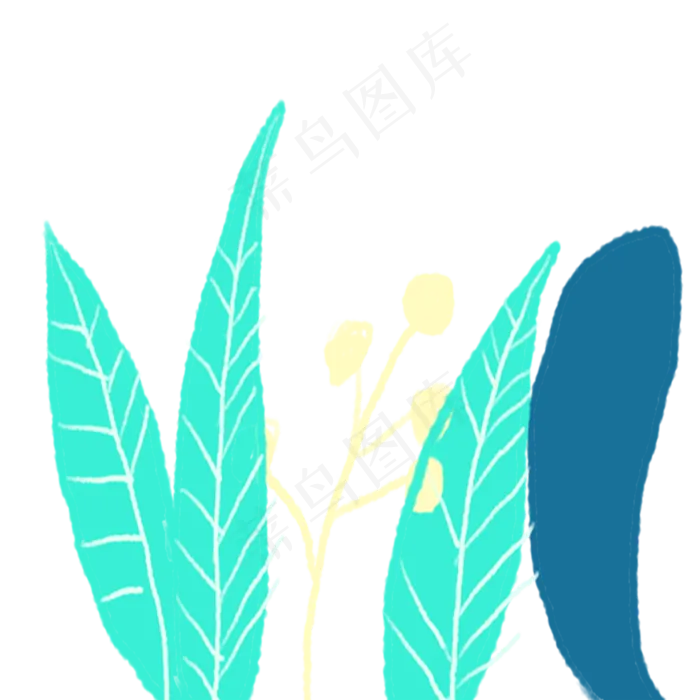一堆春季自然植物(2000X2000(DPI:300))psd模版下载