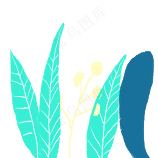 一堆春季自然植物