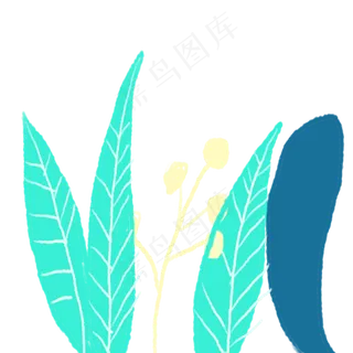 一堆春季自然植物