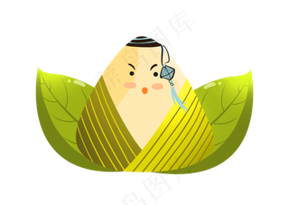 黄色叶子粽子插图