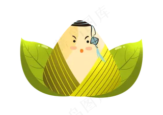 黄色叶子粽子插图