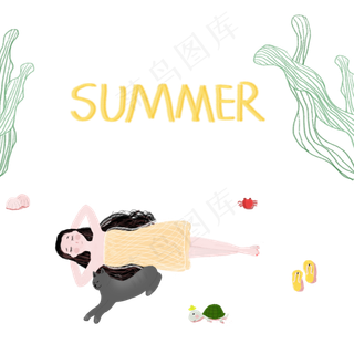 夏日海边大暑小暑清凉旅游