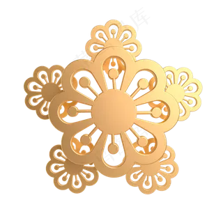 金属立体花朵装饰