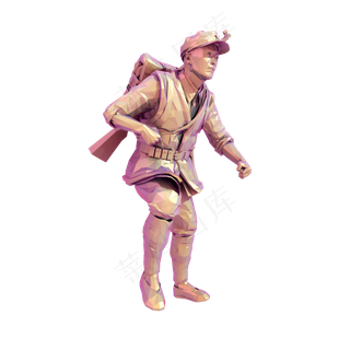 立体解放军战士png图