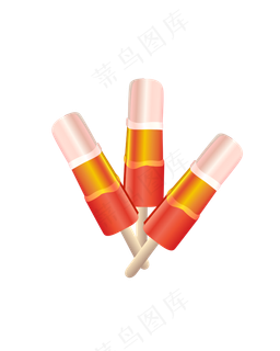 矢量免扣水果味冰棒