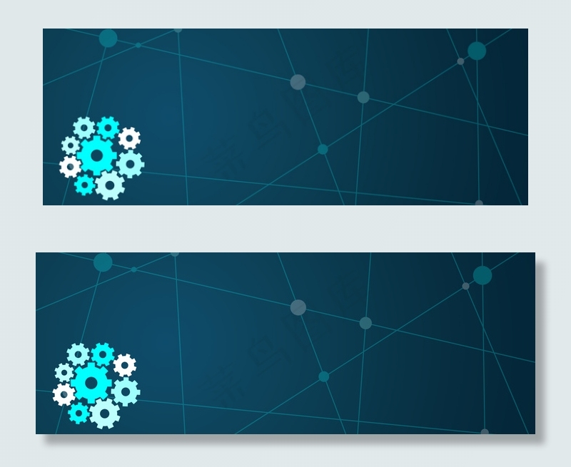 蓝色简约商务科技banner背景