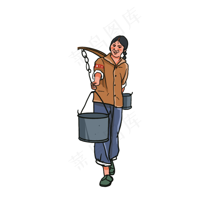 年代感人物妇女人物,免抠元素