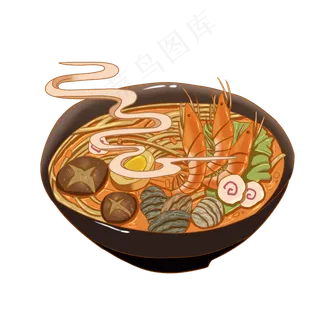 食欲国潮美食,免抠元素