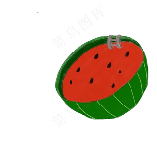 手绘卡通西瓜泳池