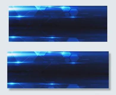 科技流水线条质感地球蓝色banner