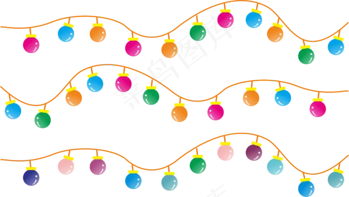 圣诞彩灯拉花装饰(2000X2000(DPI:300))ai矢量模版下载