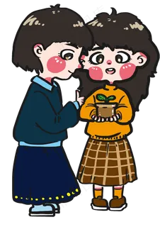 植树节盆栽幼苗发芽啦卡通手绘人