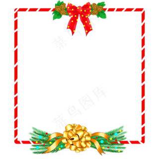 圣诞蝴蝶结边框