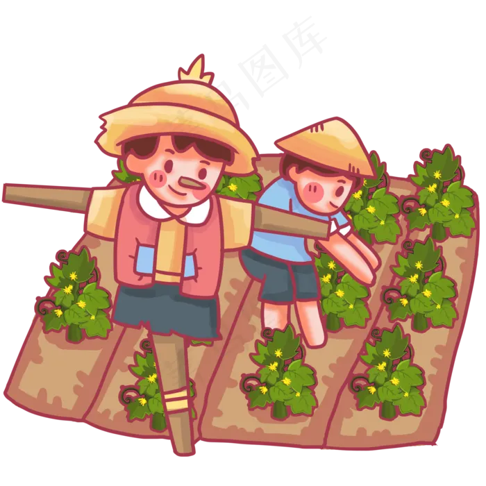 芒种二十四节气耕种(2000X2000(DPI:300))psd模版下载