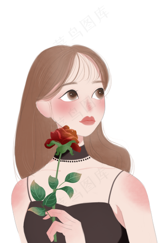 温柔玫瑰少女女孩美少女