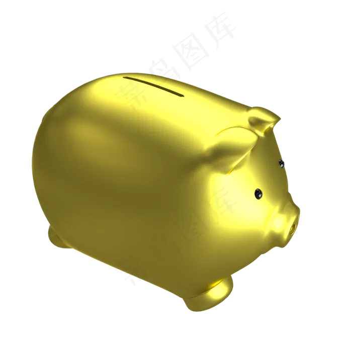 猪年黄金小猪存钱罐,免抠元素(2000X2000(DPI:72))psd模版下载