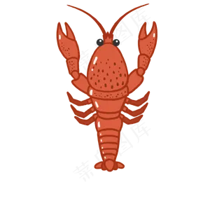 手绘卡通龙虾PNG