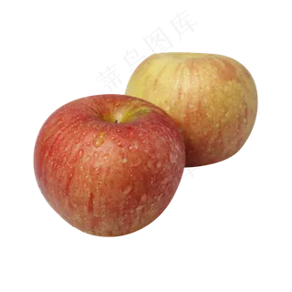 两个新鲜美味的苹果